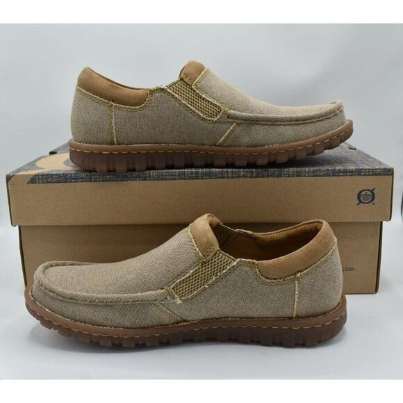 Born Mens Size 8 Gudmund Natural Canvas Slip On Loafers Shoes main image 9